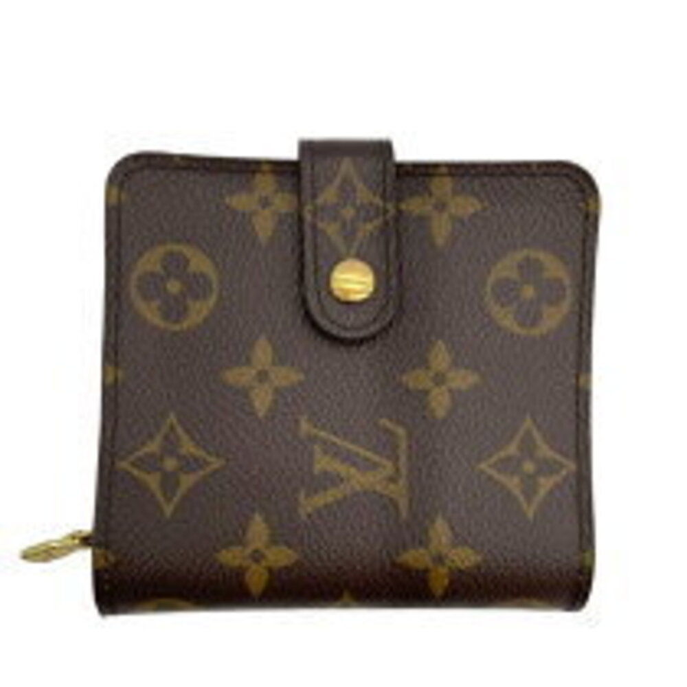 Louis Vuitton Compact Zip Brown Monogram Canvas Bi fold Wallet